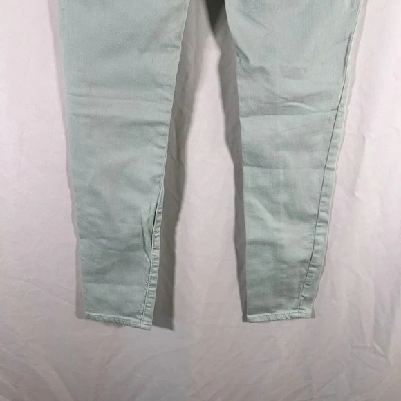 Free People Jeans Women's 24 Light Green Denim Low Rise Cotton Blend Pockets - Picture 9 of 11